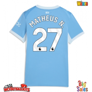 Manchester City Matheus Nunes #27 Replica Home Stadium Shirt for Women 2026-27 Short Sleeve